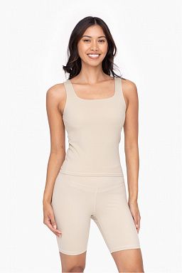 Lycra-Blend Square Neck Active