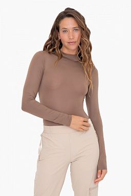 Metallic Mock Neck