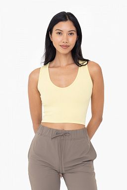 Ribbed V-Neck Crop