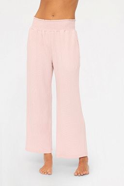 Smocked Waistband Ribbed Cool mauve