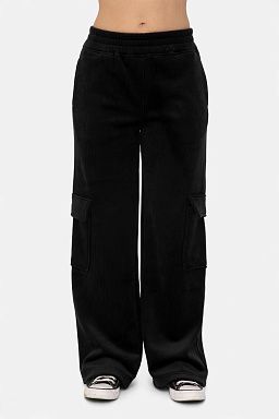 Soft Luxe Corduroy Cargo Pants Black