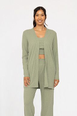 Soft Ribbed Longline Sage