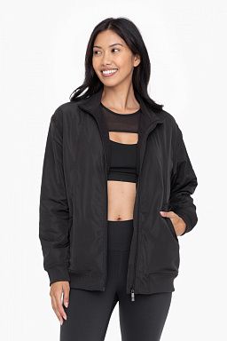 Water Resistant Satin Finish Oversized Jacket